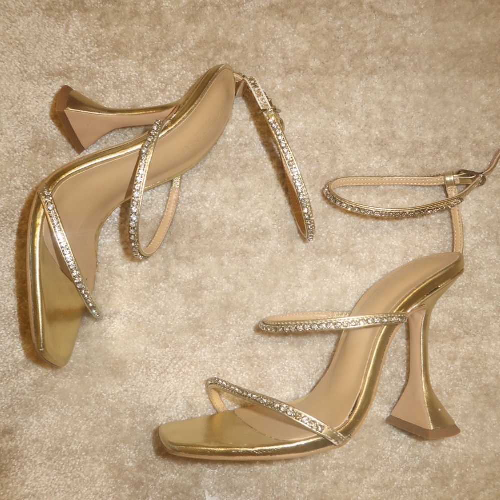 Tony Bianco Gold Strappy Heels